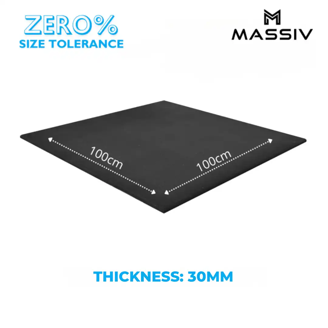 Hollandiafitness-Massiv – Carrelage de sol sportif 100-30 – Noir